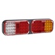 Narva 9-33V - Model 41 L.E.D Rear Twin Stop/Tail, Direction Indicator & Reverse Lamp w/ In-built Retro Reflectors, 0.5m of Hard-Wired Cable & Grey Housing - Blister Pack