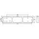 Narva 9-33V - Model 41 L.E.D Rear Direction Indicator & Twin Stop/Tail Lamps w/ 0.5m of Hard-Wired Cable & Grey Housing