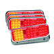 Narva 9-33V - Model 42 L.E.D Rear Twin Stop/Tail & Direction Indicator Lamp w/ In-Built Retro Reflectors & 0.5m of Hard-Wired Cable (4 Packs)