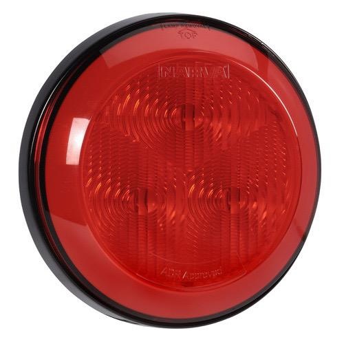 Narva 9-33V - Model 43 L.E.D Rear Stop/Tail Lamp (Red) w/ 0.5m Hard-Wired Sheathed Cable & Black Base