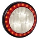 Narva 9-33V - Model 43 L.E.D Reverse Lamp (White) w/ Red L.E.D Tail Ring, 0.5m Hard-Wired Sheathed Cable & Black Base