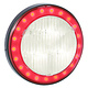 Narva 9-33V - Model 43 L.E.D Reverse Lamp (White) w/ Red L.E.D Tail Ring, 0.5m Hard-Wired Sheathed Cable & Black Base