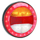 Narva 9-33V - Model 43 L.E.D Rear Direction Indicator & Reverse Lamp w/ Red L.E.D Stop/Tail Ring, In-built Retro Reflector, 0.5m Hard-Wired Sheathed Cable & Black Base