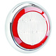 Narva 9-33V - Model 43 L.E.D Rear Direction Indicator Lamp (Amber) w/ Red L.E.D Tail Ring, 0.5m Hard-Wired Sheathed Cable & 150mm Contoured Chrome Base
