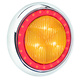 Narva 9-33V - Model 43 L.E.D Rear Direction Indicator Lamp (Amber) w/ Red L.E.D Tail Ring, 0.5m Hard-Wired Sheathed Cable & 150mm Contoured Chrome Base