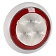 Narva 9-33V - Model 43 L.E.D Rear Direction Indicator Lamp (Amber) w/ Red L.E.D Tail Ring, 0.5m Hard-Wired Sheathed Cable & 150mm Contoured White Base