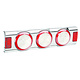 Narva 9-33V - Model 43 L.E.D Rear Direction Indicator & Twin Stop Lamps w/ L.E.D Tail Rings, 0.5m of Hard-Wired Cable & Chrome Housing w/ In-built Retro Reflectors