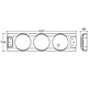 Narva 9-33V - Model 43 L.E.D Reverse, Rear Direction Indicator & Stop Lamps w/ L.E.D Tail Rings, 0.5m of Hard-Wired Cable & Chrome Housing w/ In-built Retro Reflectors