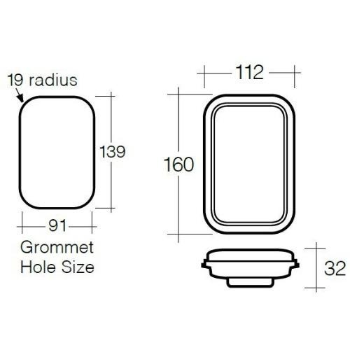 Narva 10-30V - Model 46 L.E.D Reverse Lamp Kit (White) w/ In-built Retro Reflector & Vinyl Grommet