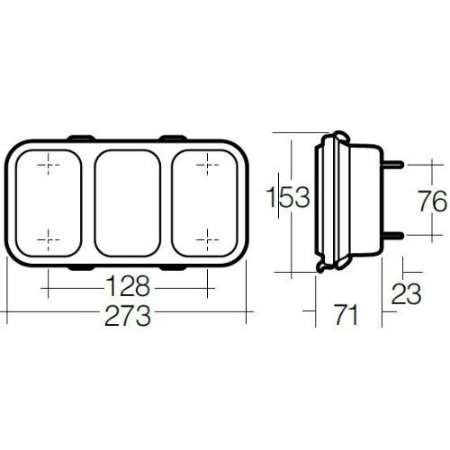 Narva 10-30V - Model 46 L.E.D Module w/ Rear Direction Indicator & Twin Stop/Tail Lamps (LH)