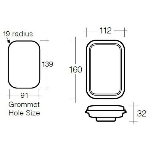 Narva 9-33V - Model 45 L.E.D Rear Direction Indicator Lamp Kit (Amber) w/ Vinyl Grommet