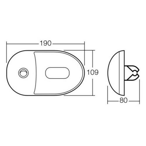 Narva 12 Volt LED Bunk Lamp with Off/On Switch, Mounting Clamps, Plug and Lead