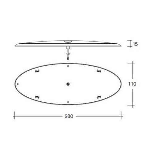 Narva Saturn Oval LED Interior Lamp with Touch Sensitive Off/On Switch - 12 Volt