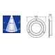 Narva 9-33 Volt Recess Mount LED Interior Lamp w/ light blue Rim to match Blue Refrigerated Interiors