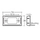 Narva Model 15 - 12V Sealed Utility Lamp Kit (White) w/ Grey Mounting Base