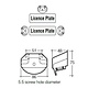 Narva Model 15 - Sealed Licence Plate Lamp Kit in High Impact Plastic Housing - 24V - Black Body