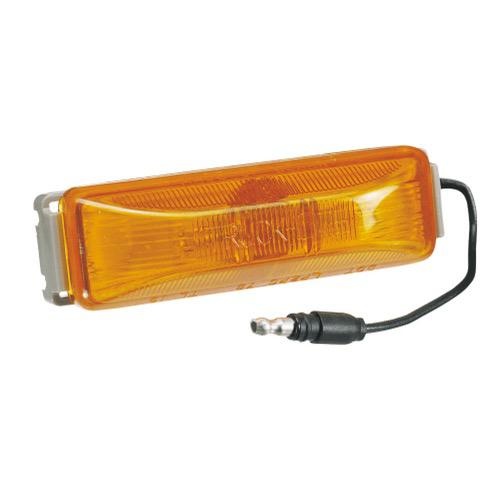 Narva Model 19 - 12V Sealed Side Direction Indicator or External Cabin Lamp Kit (Amber) w/ Self Grounding Grey