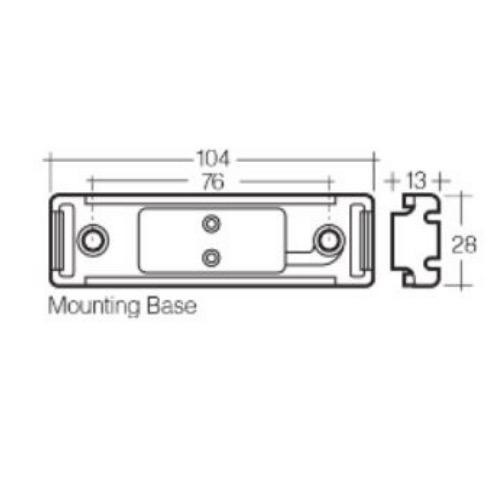 Narva Model 19 - 12V Sealed Front End Outline Marker Lamp Kit (White) w/ Self Grounding Grey Mounting Base