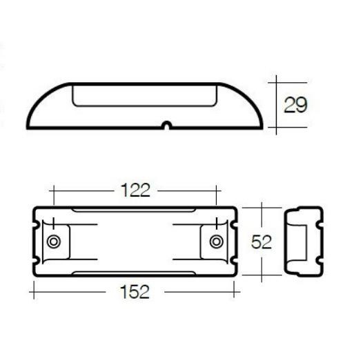 Narva Model 21 - 12V Sealed Side Marker or Side Direction Indicator or External Cabin Lamp Kit (Amber)