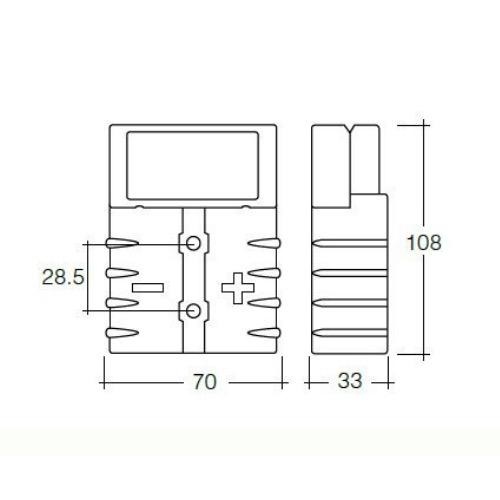 Narva Heavy-Duty 350 Amp Connector Housing