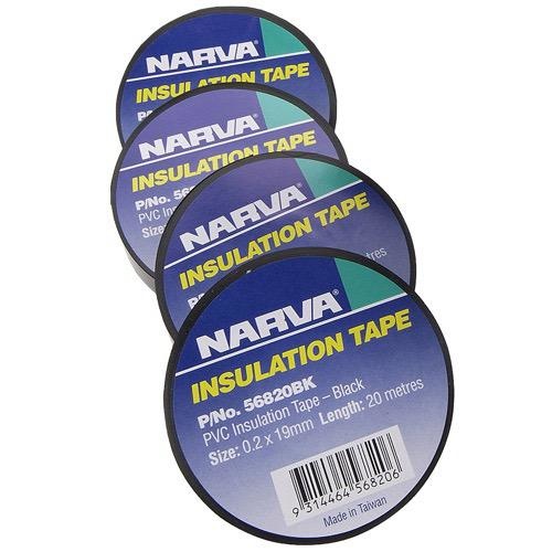 Narva PVC Insulation Tape (20m Length per Roll) Thickness: 0.20mm - Width: 19mm