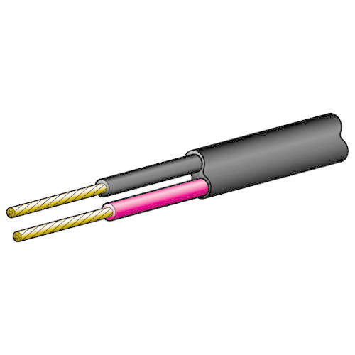 Narva 10A Twin Core Sheathed Cable - Dia: 3mm