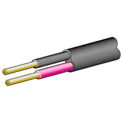 Narva 15A Twin Core Sheathed Cable - Dia: 4mm