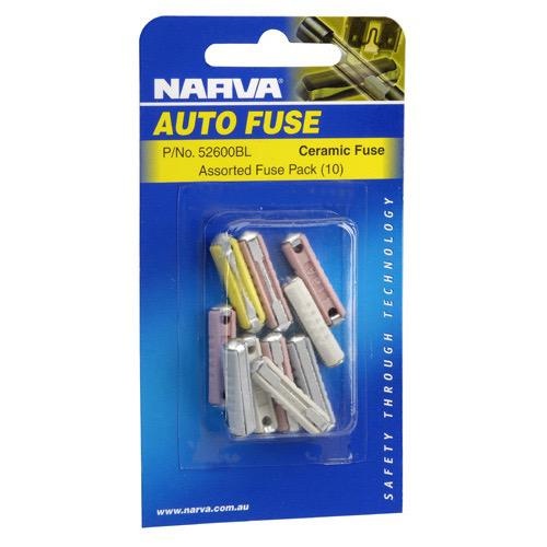 Narva 25 Amp Blue 6AC Ceramic Fuse - Pack of 50