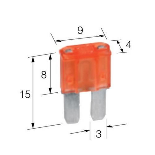 Narva 20 Amp Yellow Micro 2 Blade Fuse - Pack of 25