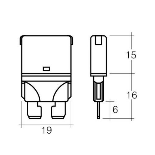 Narva 10 Amp Red Automatic Resetting Circuit Breaker - Pack of 5