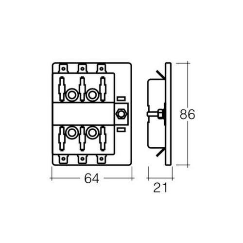 Narva 6-Way Standard ATS Blade Fuse or Plug-in Type Circuit Breaker Block