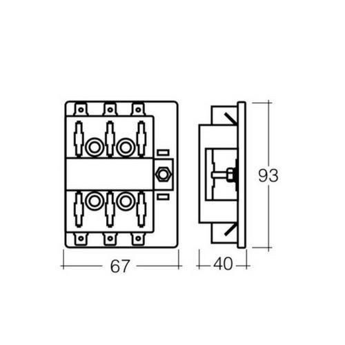 Narva 6-Way Standard ATS Blade Fuse Block with Transparent Cover and Single Power-In Terminal