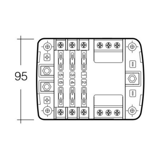 Narva 12-Way Standard ATS Blade Fuse or Plug-in Type Circuit Breaker Block - Pack of 1