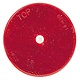 Narva Red Retro Reflector 80mm dia. with Central Fixing Hole - Blister Pack of 2
