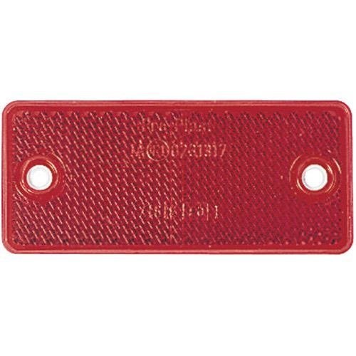 Narva Red Retro Reflector 90 x 40mm with Dual Fixing Holes - Blister Pack of 2