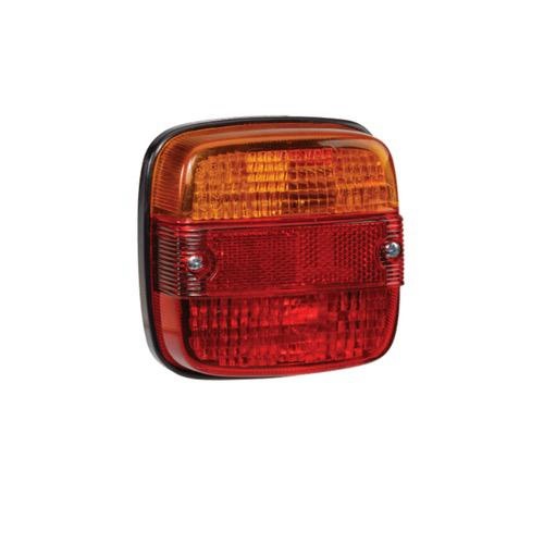 Narva Square Rear Stop/Tail, Direction Indicator Lamp with Licence Plate Option and In-built Retro Reflector - Blister Pack