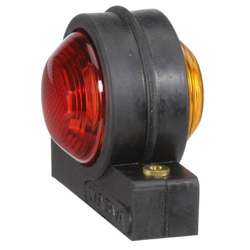 Narva Side Marker, Front or Rear Position - Side Lamp - Red/Amber with Wedge Base Globe Holder (Small) - Blister Pack