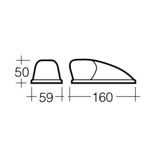 Narva External Cabin or Front End Outline Marker Lamp - Amber - Blister Pack