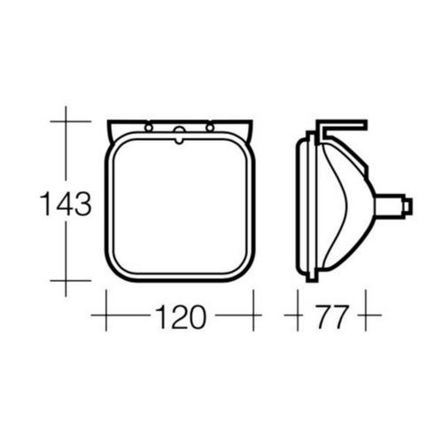 Narva Square Auxiliary Reverse Lamp