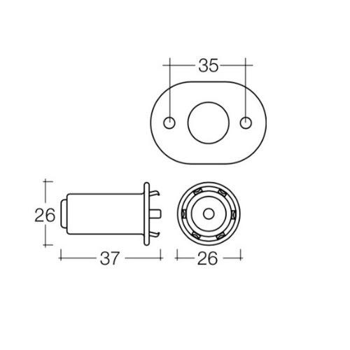 Narva Bayonet Cap Globe Holder (Blister pack of 1) - Push lock Hole diameter: 19mm