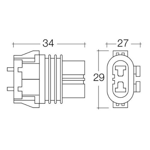 Narva HB3 Connector (Pack of 1) - Suits HB3 P20d Halogen Globes