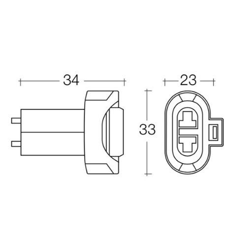 Narva H9 Connector (Blister pack of 1)