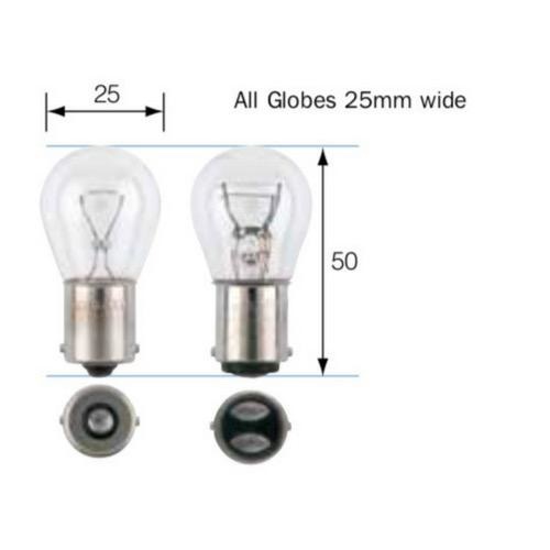 Narva 12V 21W P21W BA15S Incandescent Globe (Blister pack of 2)