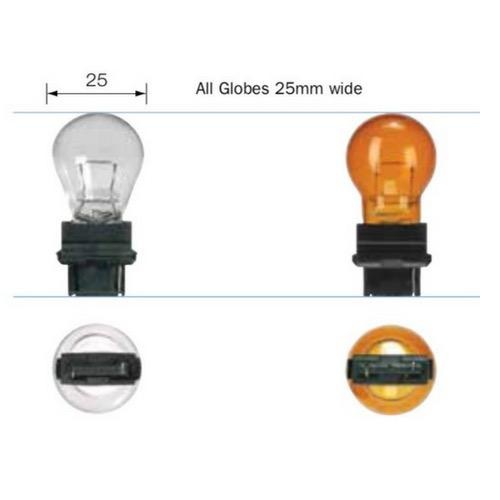 Narva 12V 27W W2.5 X 16D PY27W AMBER Wedge Globe (Box of 10)