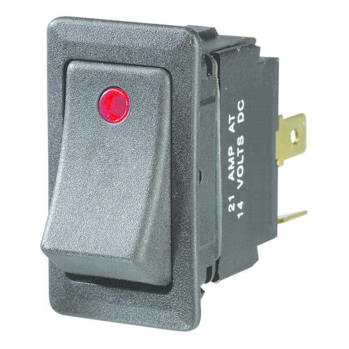 Narva Illuminated Off/On Heavy-Duty Rocker Switch (Red) - 20A for use at 12V only