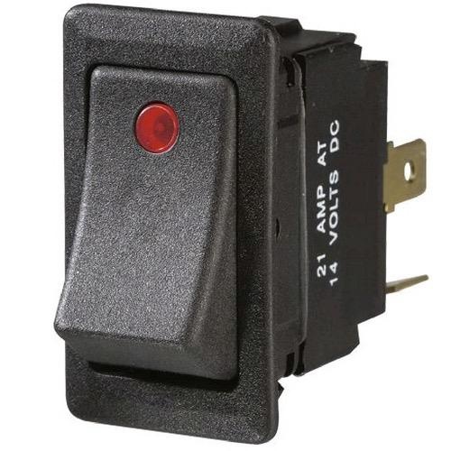 Narva Illuminated Off/On Heavy-Duty Rocker Switch (Red) - 10A for use at 24V only