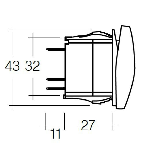 Narva 12/24V Off/On L.E.D Illuminated Sealed Rocker Switch