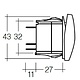 Narva 12/24V Momentary (On)/Off/Momentary (On) L.E.D Illuminated Sealed Rocker Switch