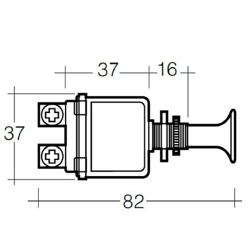 Narva Off/On Heavy-Duty Push/Pull Switch - Blister Pack