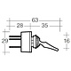 Narva Illuminated Off/On Toggle Switch - 20A for use at 12V only